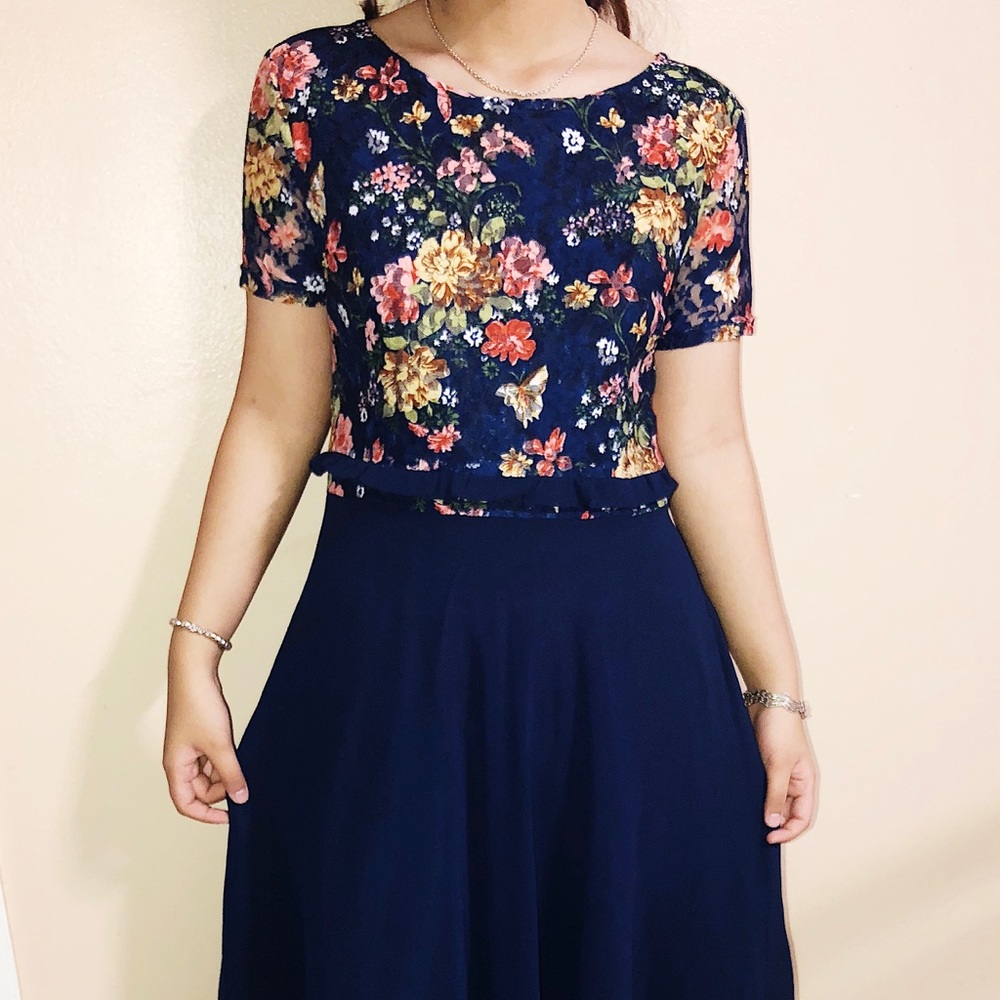 Floral Long Dress Prom Dress